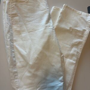 White Straight-Leg Jeans